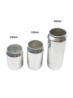 Boîte en aluminium monobloc de 250 ml, 330 ml, 500 ml avec # 202 Couvercles faciles à ouvrir pour les emballages de boissons, en alliage d'aluminium, en métal, pour les canettes
