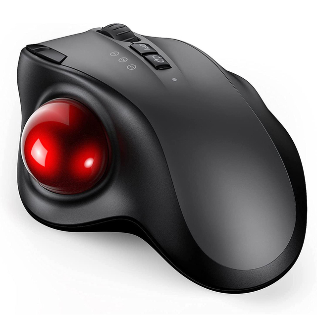 Trackball Wireless Mouse Rechargeable Dual Model BT 2.4G USB Mouse 3 Adjustable DPI Ergonomic Mice for Computer Android Windows