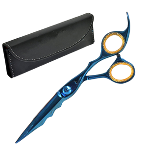 Kit de ciseaux à cheveux professionnels faits à la main – pour barbier, salon, usage domestique avec étui en cuir - Product Image 1