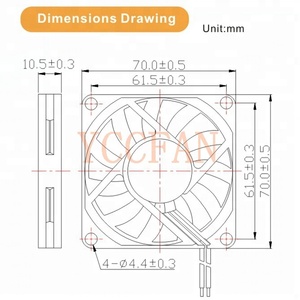 7010 trường hợp máy tính làm mát 70x70x10mm <span class=keywords><strong>DC</strong></span> 12V tay áo hoặc bóng trục quạt không chổi than - Product Image 4