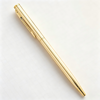 Stylo bille métallique électroplaqué Or rose et argent, stylos fins pour signature avec logo personnalisé, idéal pour les événements d'entreprise
