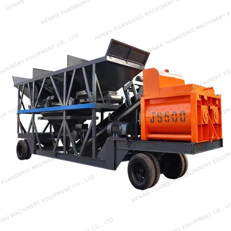 High Productivity Mobile Concrete Batching Plant