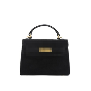 Sac à main Kelli carré horizontal tendance rétro en daim texturé avec fermoir à pression, nouvelle mode transfrontalière, sac à main polyvalent - Product Image 1