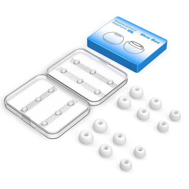 New Bee Wholesale 6 Pairs Box Earbuds Earphone Replacement Ear Tips Set Hard Case Silicon Eartip for AirPods Pro 1st/2nd