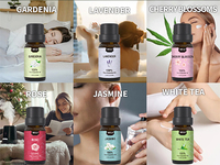 Huile Essentielle Florale 6 Parfums 10ml Huile Aromatique Végétale pour Bain, Relaxation Cutanée, Aromathérapie, Diffuseur, Artisanat Fait Main, Fourniture d'Usine