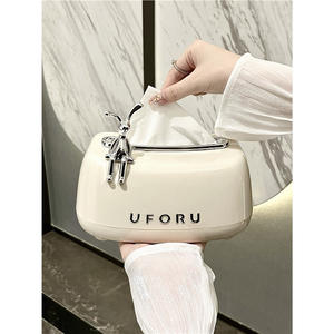 Caja de pañuelos Uforu, organizador de plástico de lujo estándar para uso en el coche y el hogar - Product Image 5