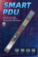 PDU triphasé haute puissance OIT 100 kW pour rack |   415V/240V 140A |   24 ports C19 avec surveillance intelligente