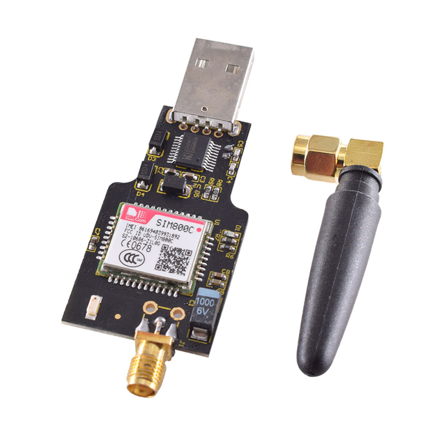 USB to GSM module SIM800C with Blue-tooth function CH340T quad-band GSM/GPRS with antenna