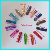 Poignées rectangulaires pour # 3 fermetures éclair en nylon de différentes couleurs