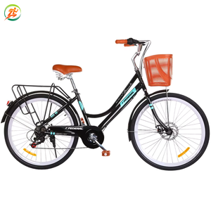 <span class=keywords><strong>Bicicleta</strong></span> para Hombre y <span class=keywords><strong>Mujer</strong></span>, Adultos, para Desplazamientos Diarios, 7 Velocidades, Frenos de Disco Dobles, Cuadro de Acero al Carbono, 24/26 Pulgadas, Estilo Vintage, Suministro Directo de Fábrica - Product Image 1