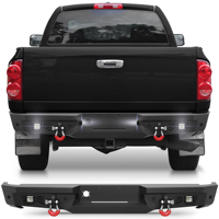 ULON Factory Hot Sell Steel Rear Bumper Bar for Dodge Ram 1500 2002-2008, Ram 2500/3500 2003-2009, Carbon Steel Black