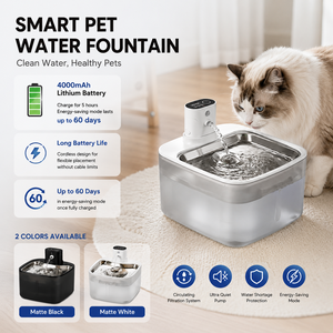 <span class=keywords><strong>Fontaine</strong></span> à <span class=keywords><strong>eau</strong></span> intelligente sans fil rechargeable pour animaux de compagnie, 3,2 L, en acier inoxydable, distributeur d'<span class=keywords><strong>eau</strong></span> automatique pour chien, <span class=keywords><strong>fontaine</strong></span> automatique sans fil pour chat - Product Image 1
