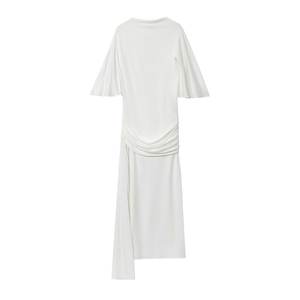 TAOP&ZA Autunno 2025 Nuovo Abito Lungo da Donna Giallo alla Moda Temperamento Schiena Scoperta Strati Decorativi Spacco 4661209 - Product Image 6