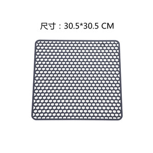 Silicone Sink Drain Mat Square Anti-Skid Hollow Design Kitchen Draining Rack Purple Pink Yellow Dark Gray - Product Image 5