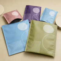 Sacs opaque personnalisés imprimés, pochettes à trois soudures latérales pour assortiments de fournitures artisanales, impression de logo à motif ondulé