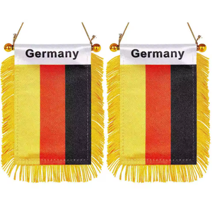 Bandera Española para Colgar en la Ventana, Mini Banderas para Coche, Decoración para Espejo Retrovisor con Ventosa y Borlas Doradas - Product Image 4