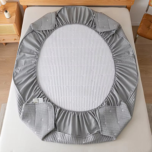 Protège-<span class=keywords><strong>matelas</strong></span> imperméable et épais brodé, <span class=keywords><strong>drap</strong></span>-<span class=keywords><strong>housse</strong></span> respirant, couvre-lit durable, respectueux <span class=keywords><strong>de</strong></span> la peau, 140_160 _ <span class=keywords><strong>180x200</strong></span> - Product Image 4