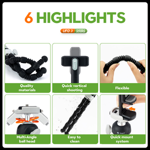 Selfie Stick trípode portátil teléfono multifuncional Mini pulpo Cámara trípode pulpo viaje portátil Flexible trípode - Product Image 2