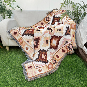 Lớn Polyester & Bông Tấm Thảm Chăn Tùy Chỉnh Thiết Kế Gobelin Tấm Thảm Dệt Dã Ngoại Thảm Tái Chế - Product Image 4