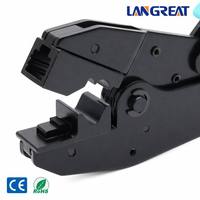 Pince à sertir RJ45 Cat7 à cliquet pour câbles réseau 8P blindés UTP STP, coupe-câbles et dénudeur de fiches modulaires, turquoise et rouge