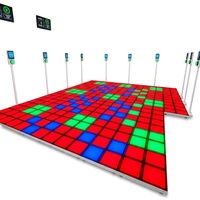 Système de jeu interactif commercial à LED pour sol, machine de défi de danse multijoueur avec capteurs numériques pour arcade