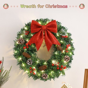 40cm thực tế nhân tạo giáng sinh trái cây màu đỏ Vòng hoa trong nhà ngoài trời trang trí vòng hoa cho mô phỏng Cây giáng sinh trang trí - Product Image 4