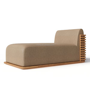 FERLY Chaise longue <span class=keywords><strong>de</strong></span> piscine <span class=keywords><strong>2023</strong></span> Offre Spéciale Piscine en bois <span class=keywords><strong>de</strong></span> teck massif Chaise longue double extérieure - Product Image 2