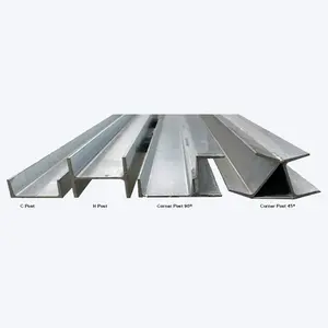 Galvanized steel H Channel H beam C beam Steel Posts Sleepers Retaining Wall Garden DIY Post For Retaining Sleeper Walls