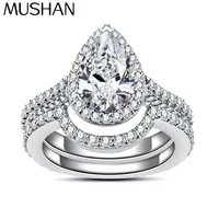 Bague de Noël MuShan en argent sterling 925 plaqué or 18 carats avec moissanite, bijoux de luxe brevetés MST, idéale pour un cadeau d'amie