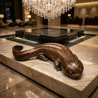 Statue de poisson Koi en bronze moulé à la cire perdue sur mesure - Sculpture aquatique sur mesure pour hôtels de luxe, jardins et galeries, sculpture en bronze