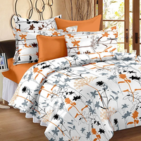 Drap de lit en tissu imprimé dispersé en polyester microfibre dessin animé pour enfants design vente en gros