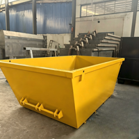 Conteneur à déchets de haute qualité de 8 m³, bac à déchets robuste pour le nettoyage des chantiers de construction et le recyclage - Matériel de traitement des déchets