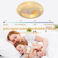 Ventilateur de plafond vintage à cage en bambou de 20 pouces avec télécommande, luminaire pour chambre à coucher