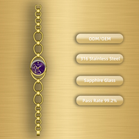 Vente directe en gros d'usine de montres de luxe, bijoux, bracelets, montre-bracelet OEM avec petit cadran en acier inoxydable et logo personnalisé, montre à quartz