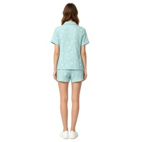 Ensemble de pyjama tricoté décontracté pour femme, personnalisable, brodé à la machine, imprimé sur mesure, respirant, boutonné, confortable pour l'été