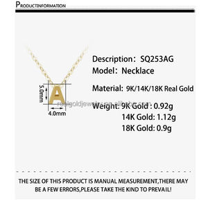 สร้อยคอทองคำแท้ ตัวอักษรภาษาอังกฤษ  แบบเรียบง่าย  สั่งทำได้  <span class=keywords><strong>ทอง</strong></span>แท้ <span class=keywords><strong>9K</strong></span> 14K 18K สร้อยคอชื่อ  เครื่องประดับ - Product Image 6