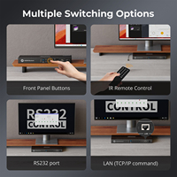 Commutateur HDMI TESmart 8 entrées 1 sortie, commutateur vidéo 8x1 avec port LAN RS232, montage en rack, 4k 60HZ, console de commutation 8 ports