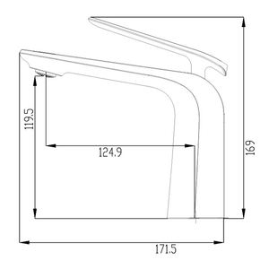 Grifo de Lavabo SANIPRO de una sola manija, color plateado y negro, serie de lujo, grifo mezclador de latón macizo para lavabo, grifo de baño con agua fría y caliente - Product Image 5