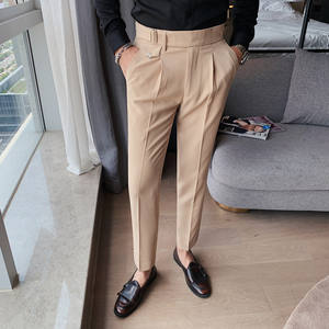 Hot Sell 2025 New Men's <b>Business</b> Small Dress Pants Casual Fashion Solid Color Casual Pants - Product Image 6
