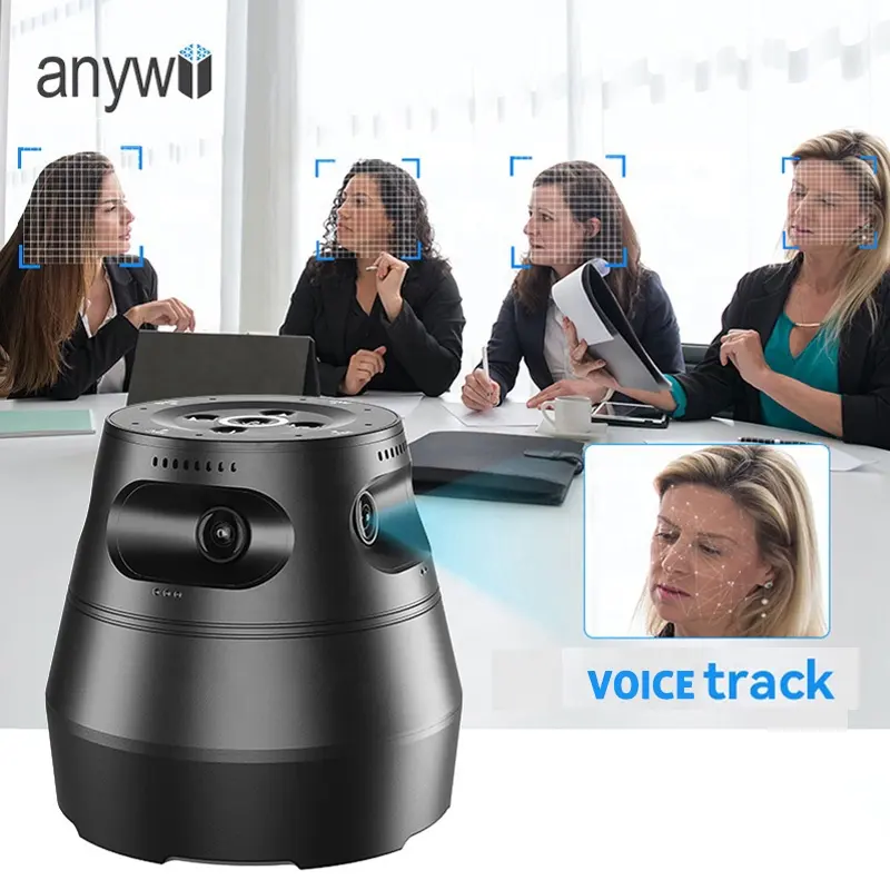 Anywii 360 sistem konferensi Digital, sistem konferensi Video lengkap video ai voice Tracking kamera konferensi Video