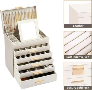 Luxury Classic Design Leather Handmade Pink Jewelry <b>Box</b> Organizer Storage <b>Box</b> for <b>Necklace</b> Ring-Premium Wood Gift - Product Image 3