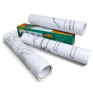 Rollo de papel blanco para pintar bocetos, 70/80g/m², para niños