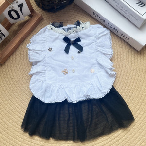 Dog <b>Princess</b> Dress White Skirt All Seasons Decorative Bow Bichon Frise Teddy Pet <b>Clothes</b> - Product Image 1