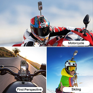 Soporte de casco adhesivo de rotación Flexible de 180 grados Base extensible de skateboarding para <span class=keywords><strong>Insta360</strong></span> X4 X3 X2 GoPro 13 12 11 10 9 8 - Product Image 6