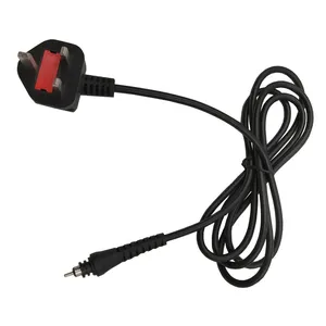 Fuse UK Plug swivel power cord for hair flat iron,H05VV-F,2*0.75mm2,VED Approval