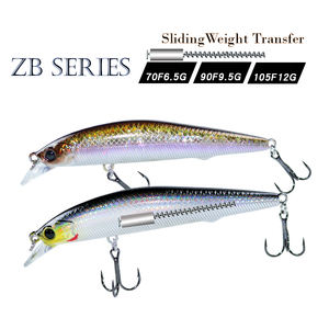 เหยื่อปลอมแบบจมน้ำช้า 70 มม./90 มม./105 มม. น้ำหนักเลื่อนได้ ตีไกล สำหรับปลาแซลมอน ปลาเบรม แม่น้ำ ทะเลสาบ ลำธาร - Product Image 3