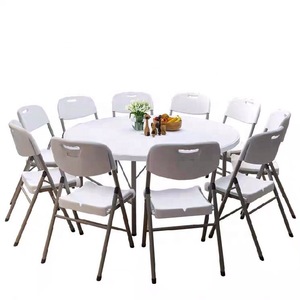 Table de salle à manger pliante en plastique HDPE au design moderne thème blanc banquet extérieur fête de mariage <span class=keywords><strong>camping</strong></span> pique-nique <span class=keywords><strong>location</strong></span> commerciale - Product Image 1
