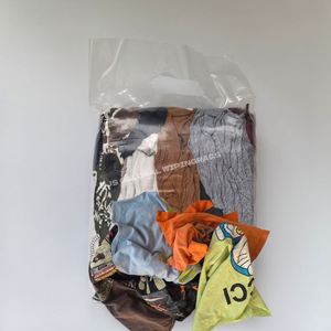Trapos de Limpieza Industriales de Algodón Puro, Trapos de Algodón de Colores Variados, Trapos de Camisetas Recortadas para Limpieza - Product Image 1