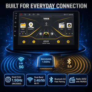 เครื่องเล่นมัลติมีเดียในรถยนต์ขนาด 9 นิ้ว หน้าจอ IPS บลูทูธ 5.0 วิทยุ FM กล้องมองหลัง AHD รองรับ GPS ขายส่งจากโรงงาน - Product Image 5