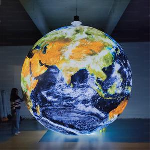 Globe terrestre géant gonflable en PVC de 2m, 3m, 4m, hermétique, avec logo personnalisé, grand globe terrestre gonflable avec éclairage LED - Product Image 4
